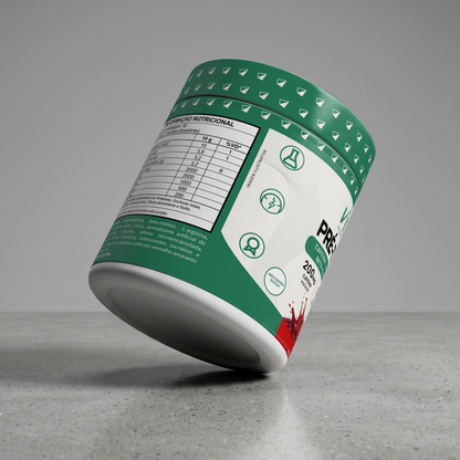 Pré-Treino 300g • 200mg de Cafeína/dose • Sabor Frutas Vermelhas