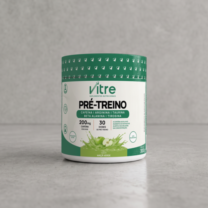 Pré-Treino 300g • 200mg de Cafeína/dose • Sabor Maçã Verde