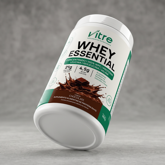 Whey Protein Concentrado 70% 900g  • 21g de Proteína • Sabor Chocolate