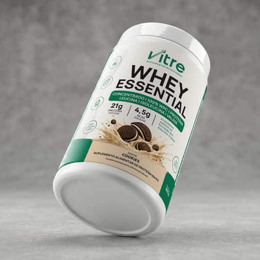 Whey Protein Concentrado 70% 900g  • 21g de Proteína • Sabor Cookies & Cream