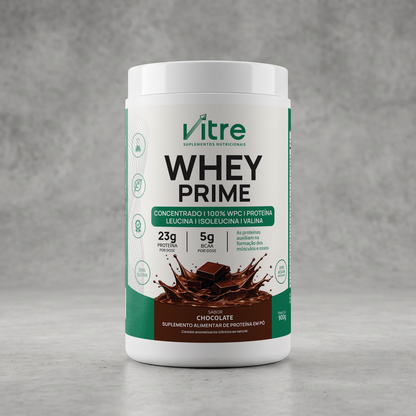 Whey Protein Concentrado 80% 900g  • 23g de Proteína • Sabor Chocolate