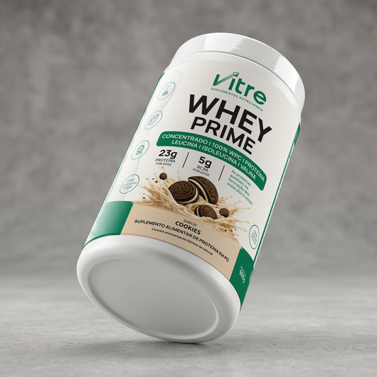 Whey Protein Concentrado 80% 900g  • 23g de Proteína • Sabor Cookies & Cream