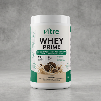 Whey Protein Concentrado 80% 900g  • 23g de Proteína • Sabor Cookies & Cream