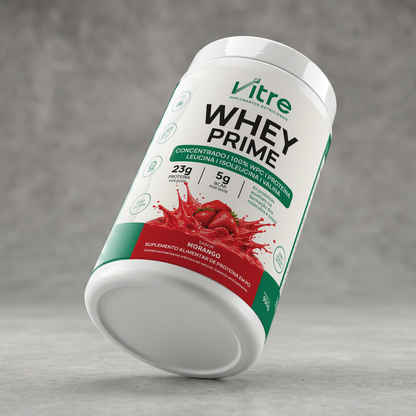 Whey Protein Concentrado 80% 900g  • 23g de Proteína • Sabor Morango
